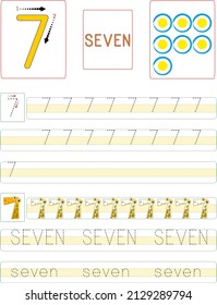 There are different worksheets where all the  numbers are given. The student will see and write how the number is written. A visual about the number is also presented.