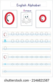 There are different worksheets where all the letters of the alphabet are given. The student will see and write how the letter is written. A visual about the letter is also presented.
