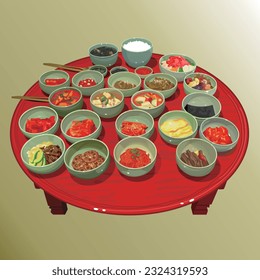 There are dozens of side dishes in Suratsang, Korea's representative traditional food