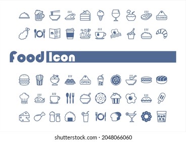 There are food and drink icons for restaurants, street food stalls. or anyone who wants to use it