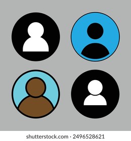 There are four different styles 
Unknown Human icon. Avatar  silhouette vector style with white background