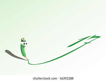 There are green pencil and Saint Patrick's date.