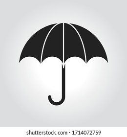 There is a handle on the big umbrella