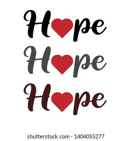 There is Hope, text, O replaced with a heart EPS