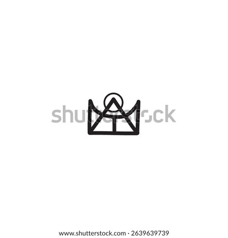there is a horizontal rectangle that forms the foundarion of the entire design.it connects both the left and right sides.