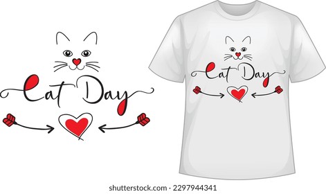 There are many different cat t-shirt designs..
These cute high quality clip art images are used in your projects..
You can use them for t-shirts, mugs, caps, pillows, stickers, invitation cards 