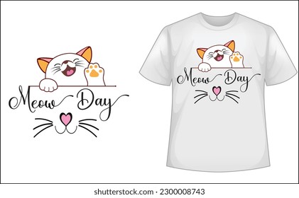 There are many different cat t-shirt designs..
These cute high quality clip art images are used in your projects..
You can use them for t-shirts, mugs, caps, pillows, stickers, invitation cards.
