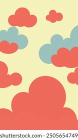 There are many different and vibrant colored clouds floating in the sky