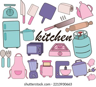 Hay muchos garabatos en la cocina.