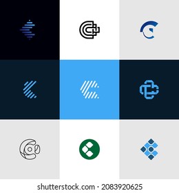 There is many of logo for the letter C.