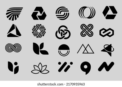 Hay muchos logotipos para los negocios