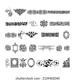 There are many nice Victorian ornaments designs in this set.
Victorian Ornaments Design Elements Set for everyone 