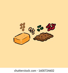 There are many types of beans in indonesia. One of them is soy. Tofu is made from soy. 