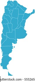 There is a map of Argentina country