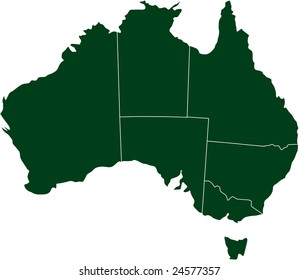 There is a map of Australia country