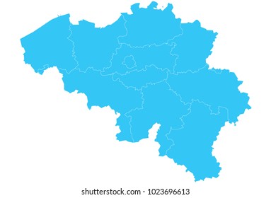 There is a map of Belgium country