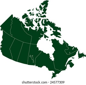 There is a map of Canada country
