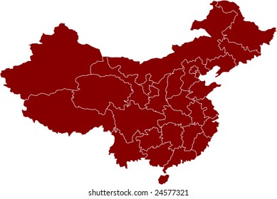 There is a map of China country