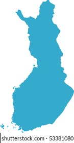 There is a map of Finland country