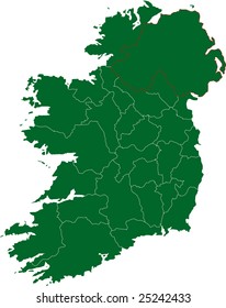 There is a map of Ireland country