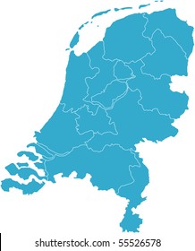 There is a map of Netherlands country