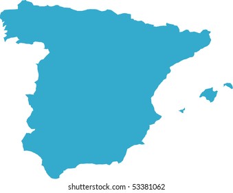 Spain Vector Map Stock Vector (Royalty Free) 183534371