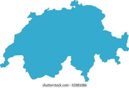 There is a map of Switzerland country