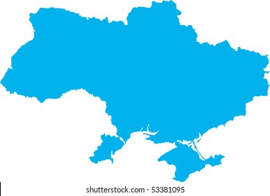 There is a map of Ukraine country