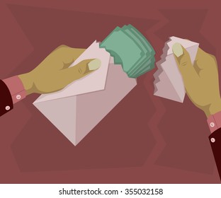 There is a lot of money in the envelope