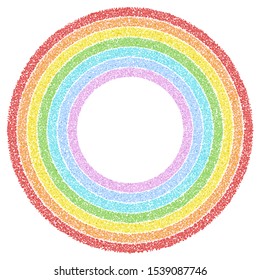 There are more ten thousand of small hearts in this rainbow cicle. It looks like a colorful flowers circus when viewed from the top view.