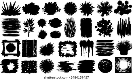 There are multiple variations of brush strokes included in this collection