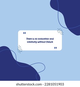 No hay innovación y creatividad sin fracaso ilustración de fondo púrpura abstracto de referencia