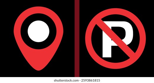 there are no parking signs in this area red and black 2