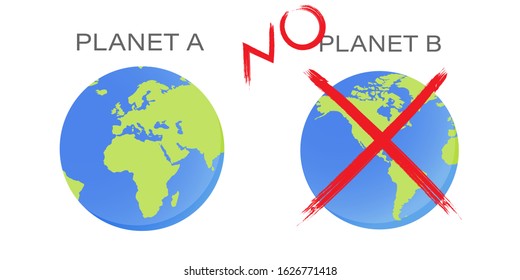 there is no planet b concept stock vector illustration