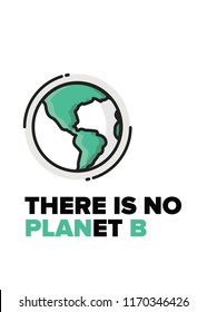 There No Planet B Quote Poster Stock Vector (Royalty Free) 1170346426 ...