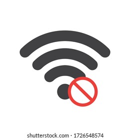 There is no signal sign of the vector, no signal area. No wifi symbol. vector illustration isolated on white background