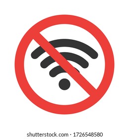 There is no signal sign of the vector, no signal area. No wifi symbol. vector illustration isolated on white background