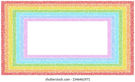 There are numerous hearts in this rainbow 16:9 aspect ratio rectangle. It looks like a colorful flowers when viewed from the top view.
