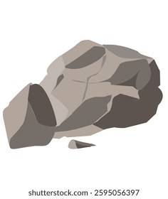 There is a pile of rocks standing out on a plain