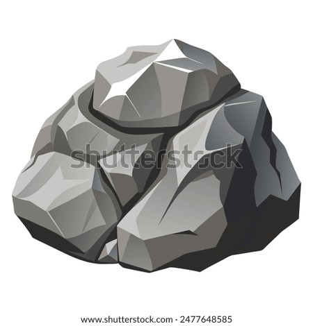 There is a pile of rocks standing out on a plain white backdrop