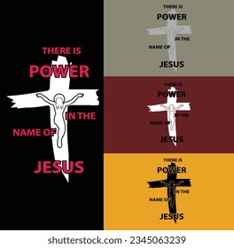 There is Power In The Name Of Jesus Vector T-shirt Design, Jesus Shirt, Long Sleeve Tee, Jesus Gift, Christian Shirt, Christian Gift, Christian Shirt