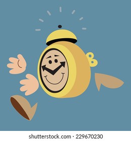 There is a running alarm clock with Ã?Â�Ã?Â° fun smile.