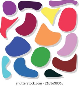 There are several colored spots on the image, highlighted with transparent shadows.