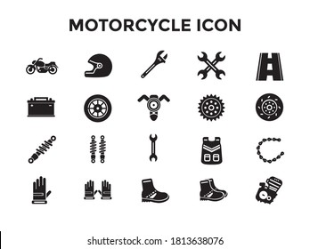 There are several motorcycle-themed icons