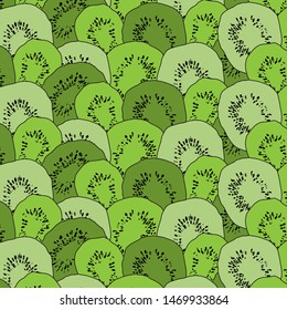 There are slices of kiwi background. Can be used for fashion, bedding, tableclothes, napkins, kitchen towels, decoration, greeting cards, posters, stickers, wallpapers and labels.