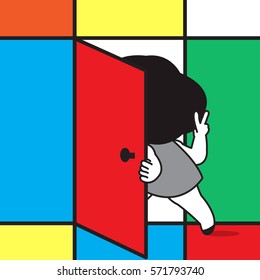 Hay Soluciones Incluso Los Rompecabezas Más Duros Concepto Tarjeta Ilustración De Caracteres