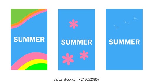 There are three different screensavers for summer