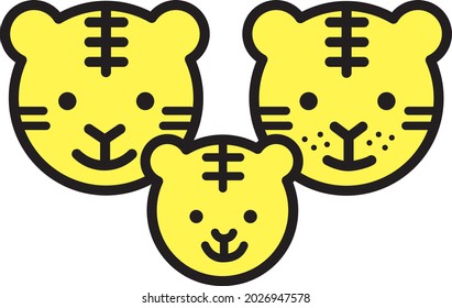There are three yellow tiger's.