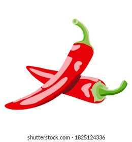 There are two beautiful red chili peppers.