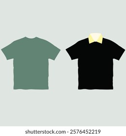 There are two different colored t-shirt shape. It can be used any type of project.